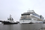 Das Schiff hat die Ems erreicht